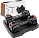 15lb Adjustable Free Weights Dumbbell Sets With Rack For Strength Training, Set