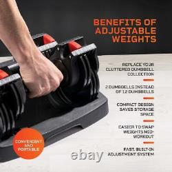 15lb Adjustable Dumbbell Set Home Workout Equipment for Muscle Building Set of 2