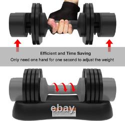 27.5Lb/50Lb Adjustable Dumbbell Set Dial Adjustable Dumbbell with Handle and Wei