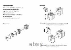 2 Smart Adjustable Dumbbell For Women Set (Gray) 2.2-11LB, Patent D988438S