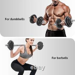 44Lbs Cast Iron Adjustable Dumbbell Set Hand Weight with Solid Dumbbell Handles