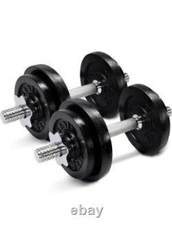 Adjustable Cast Iron Dumbbell Sets 2-in-1 40/50/52.5/60/105 to 200LBS wi