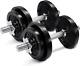 Adjustable Cast Iron Dumbbell Sets 40-200lbs With Connector Option Weights Set F