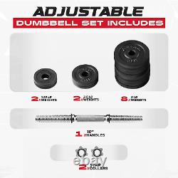 Adjustable Cast Iron Dumbbell Sets 40-200LBS with Connector Option Weights Set f
