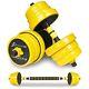 Adjustable Dumbbell & Barbell Weight Set, 2-in-1 Free Weights, Home Gym