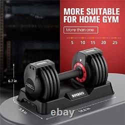 Adjustable Dumbbell Set 25LB Single Dumbbell Weight, 5 in 1 Free Weight