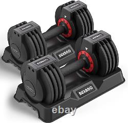 Adjustable Dumbbell Set 25/55LB Single Dumbbell Weights, 5 in 1 Free Weights
