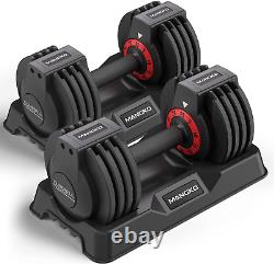 Adjustable Dumbbell Set 25/55LB Single Dumbbell Weights, 5 in 1 Free Weights Dum