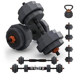 Adjustable Dumbbell Set, 44lbs Free Weights Set with 3 Modes, Multiweight