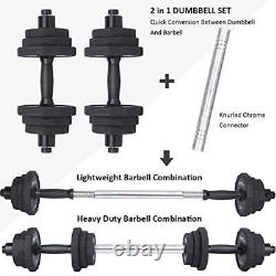 Adjustable Dumbbell Set, 66 LB Weights Dumbbells Sets, Solid Cast-Iron Core