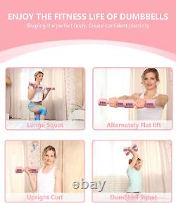 Adjustable Dumbbell Set of 2, Hand Weights Sets for Women, Fast Adjust Dumbbell