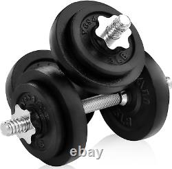 Adjustable Dumbbell Set with Weight Plates/Connector Exercise & Workout Equipm