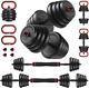 Adjustable Dumbbells, 20/30/40/50/70lbs Free Weight Set With Connector, 4 In1 Du