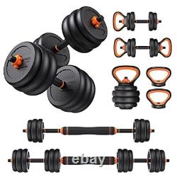 Adjustable Dumbbells, 50/70/90lbs Free Weight Set with Connector, 4 in1