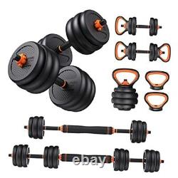 Adjustable Dumbbells, 50/70/90lbs Free Weight Set with Connector, 4 in1