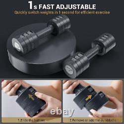 Adjustable Dumbbells Hand Weights Set 1 Pair 4 6 8 10Lb (2-5Lb Each) Free Weig