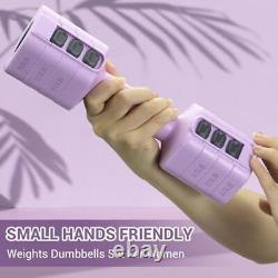 Adjustable Dumbbells Hand Weights Set 4 In 1 Weight Each 2lb 3lb 4lb Purple
