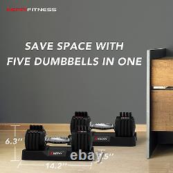 Adjustable Dumbbells Set-25 Lb Dumbbells with Anti-Slip Metal Handle for Exercis