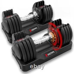 Adjustable Dumbbells Set-25lb Dumbbell with Anti-Slip Metal Handle for Exercise
