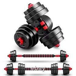 Adjustable-Dumbbells-Sets, 20/30/40/60/80lbs Free Weights Red 40lbs(20lbs2)