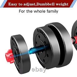 Adjustable-Dumbbells-Sets, 20/30/40/60/80lbs Free Weights red 30lbs(15lbs2)