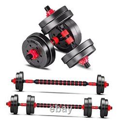 Adjustable-Dumbbells-Sets, 20/30/40/60/80lbs Free Weights red 30lbs(15lbs2)