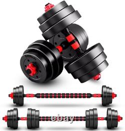 Adjustable-Dumbbells-Sets, Free Weights-Dumbbells Set of 2 Convertible to Barbell