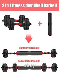 Adjustable Dumbbells Weights Set 20Lbs/33Lbs/44Lbs for Indoor Workout Dumbbell W
