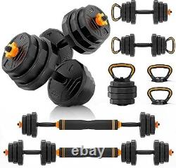 Adjustable Weight Dumbbell Set 4 in 1 Free Weight Set with Connector 22 LB