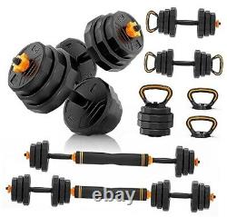 Adjustable Weight Dumbbell Set 4 in 1 Free Weight Set with Connector 22 LB