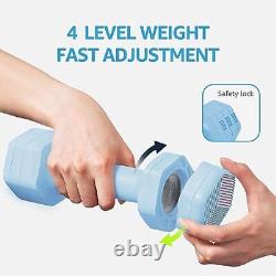 Adjustable Weight Dumbbells Set- A Pair 4lb 6lb 8lb 10lb (2-5lb Each) Blue