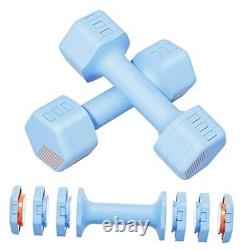 Adjustable Weight Dumbbells Set- A Pair 4lb 6lb 8lb 10lb (2-5lb Each) Blue