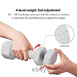 Adjustable Weight Dumbbells Set- A Pair 4lb 6lb 8lb 10lb (2-5lb Each) Free