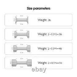 Adjustable Weight Dumbbells Set- A Pair 4lb 6lb 8lb 10lb (2-5lb Each) Free