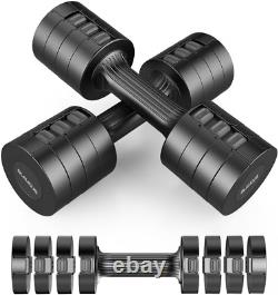 Adjustable Weight Dumbbells Set- a Pair 4Lb 6Lb 8Lb 10Lb (2Lb-5Lb Each) Free Wei