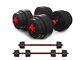 Adjustable Weight To 88lbs Dumbbell Barbell Set Home Fitness Gym Work Out