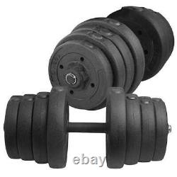 Adjustable Weighted Dumbell Set, 66lb Free Weights With Multiple Weight Levels