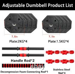 Adjustable Weights Dumbbells Set, Non-Rolling Adjustable Dumbbell Set, Free Weig