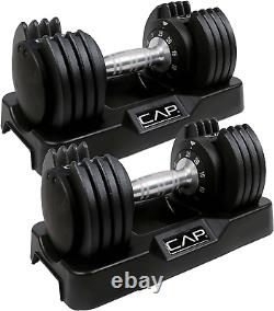 CAP Barbell ADJUSTABELL Adjustable Dumbbell with Contoured Full Rotation Handle