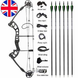 Compound Bow Arrows Sight Set 30-55lbs Adjustable Target Archery Bow Hunting UK