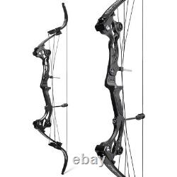 Compound Bow Set 40-55lbs Adjustable 320FPS Archery Recurve Bow Hunting Fishing