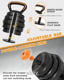 Dumbbell Set 4 in 1 Adjustable Free Weight Full Body Workout Set with Connectors
