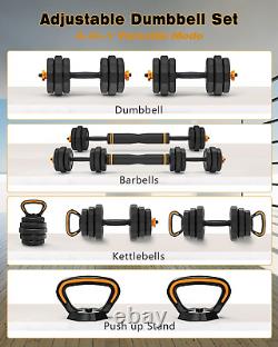Dumbbell Set 4 in 1 Adjustable Free Weight Full Body Workout Set with Connectors