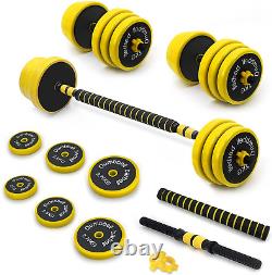 Dumbbell Sets Adjustable Weights, 44 to 66 Lbs, Free Weights Dumbbells Set with