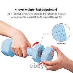 FIAR Adjustable Weight Dumbbells Set of 2 A Pair 4lb 6lb 8lb 10lb Free