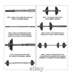 NEW? Yes4All Adjustable Dumbells Weight Set with Connector 50 Lbs (2 Lb X 2)