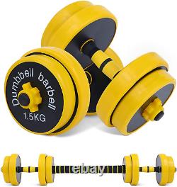 Nice C Dumbbell Set, Weights Adjustable Barbell Pair, Home Weights 2-In-1 Set, 2