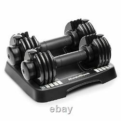 NordicTrack 25 lb Adjustable SpeedWeight Dumbbell Set Pair 2.5 to 12.5 Pounds