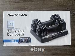 NordicTrack Speedweight Adjustable Dumbbell Set 2.5 to 12.5 Pounds 25 lb Total