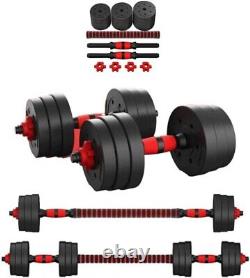 PERPETUAL Dumbbells Barbell Set with Connecting Rod Adjustable Dumbbells